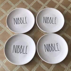 Rae Dunn by Magenta LL nibble plate 6” set of 4
